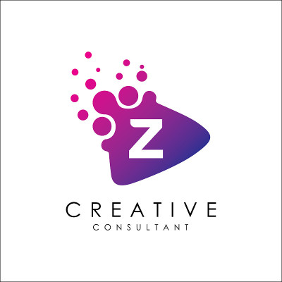 点Play Z字母标识设计。