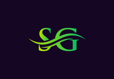 创意SG字母与豪华概念。现代SG标志设计的企业和公司身份