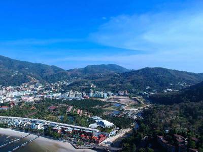 巴东海滩全景鸟瞰图
