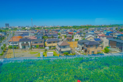 日野市的天际线和蓝天
