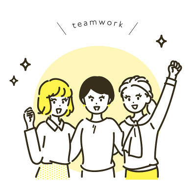 并肩商界女性插图。向量。
