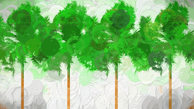 槭树植物数字渲染