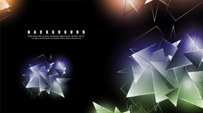 abstract background with glowing triangles that ov