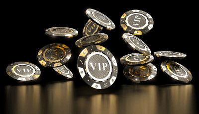 黄金VIP赌场芯片3d