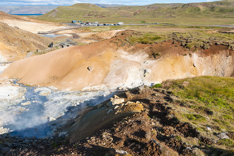 冰岛Krysuvik地区的温泉