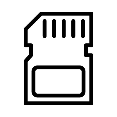 SD卡细线矢量图标