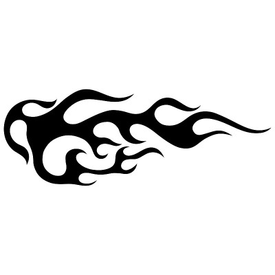 Fire flame icon. Black icon isolated on white back