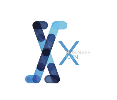 最小的X字体或字母图标设计