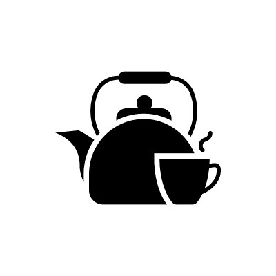 茶字形风格图标。