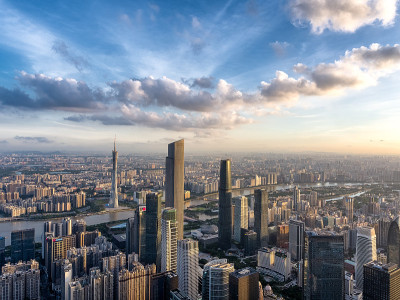 中国广州城市天际线