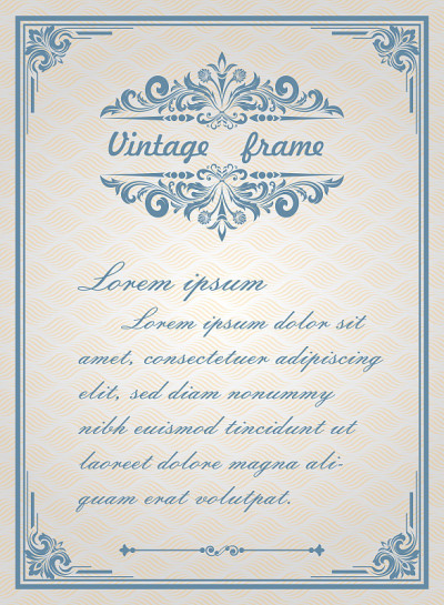 decorative frame in vintage