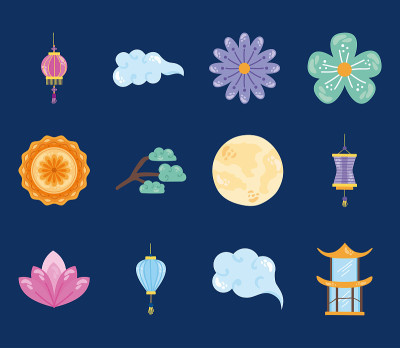 12个中秋节图标