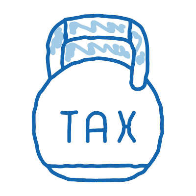 金属重量税涂鸦图标手绘插图