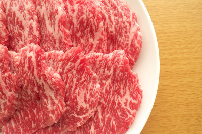 日本新鲜美味的牛肉片