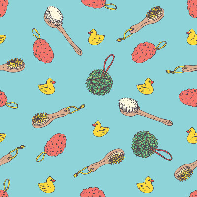 Bath Brushes, Sponges, Rubber Ducks