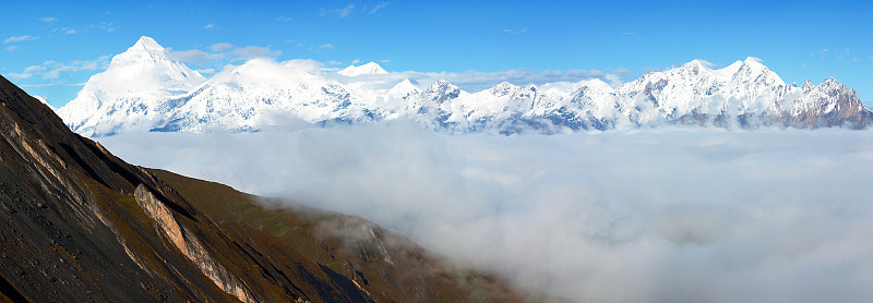 从thorung la pass annapurna himal看道拉吉里