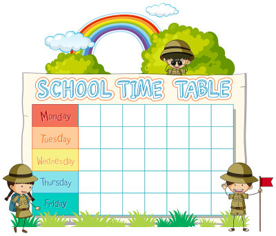 Timetable school planning with characters
