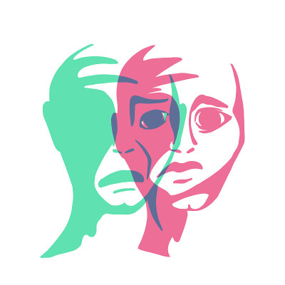 Splitpersonality。精神分裂症。