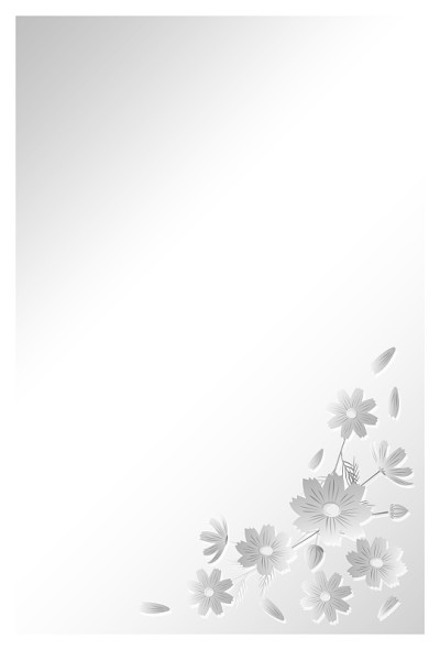 明信片在哀悼。宇宙花的插图。
