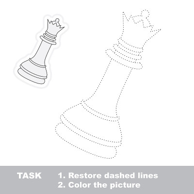 白棋皇后有待追查。矢量跟踪游戏