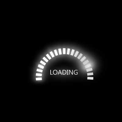Loading icon on black