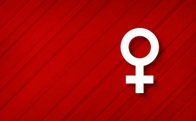 女性标志图标梦幻抽象红色背景斜线条纹线条插图设计