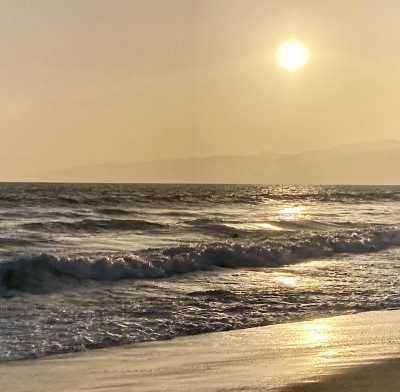 黄金小时海滨
