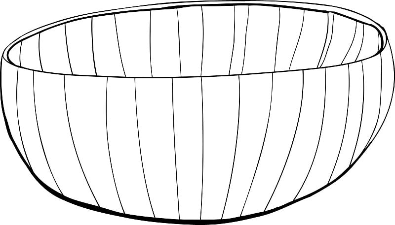 空竹碗轮廓