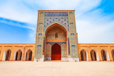 乌兹别克斯坦的Kok Gumbaz Mosque in Shahrisabz