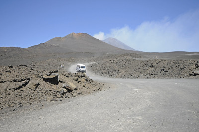 通往火山口的道路