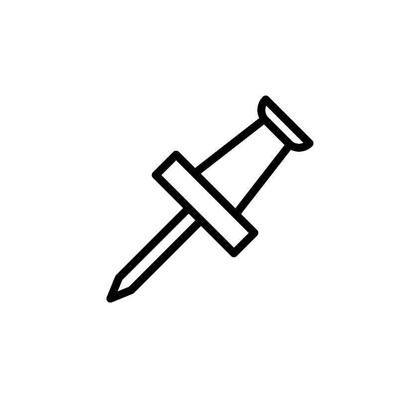 Push pin icon design template