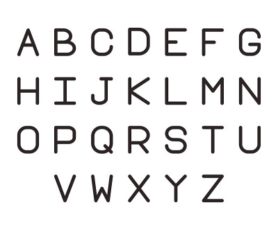 black fonts on white background