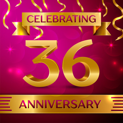 Thirty six Years Anniversary Celebration Design. C