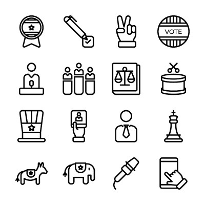 Politics Line Icons Pack