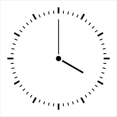 在白色背景上孤立的线形时钟图标。时间图标。向量