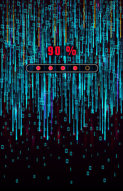 Abstract matrix background design with binary comp