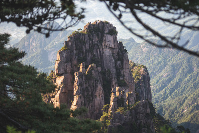 中国山地景观在黄山，安徽