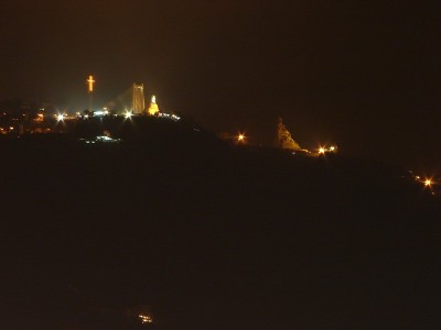 海岸的夜景