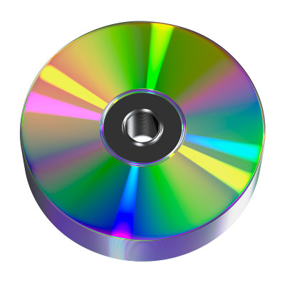 白色背景的CD或DVD光盘