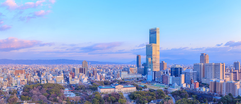 日本大阪城市景观