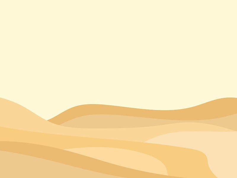 Desert landscape with dunes in a minimalist style.