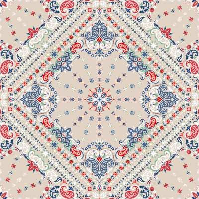 Seamless pattern based on ornament paisley Bandana
