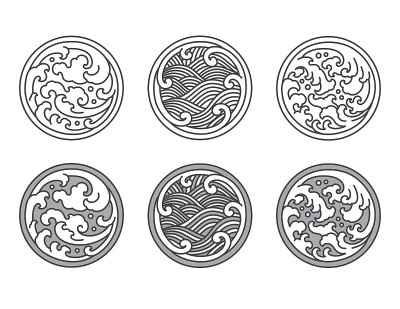 水波线矢量图标