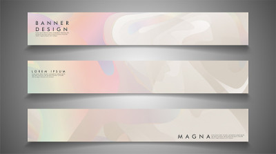 Vector banners with liquid wave background suitabl