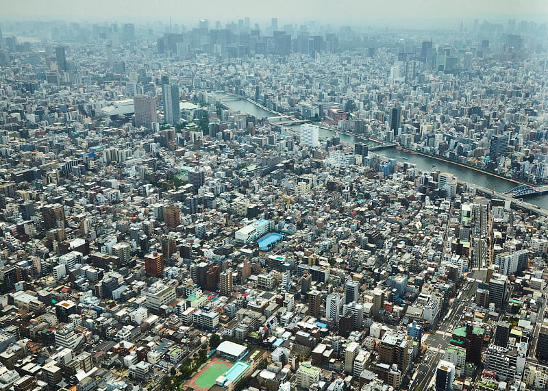 从天空看东京