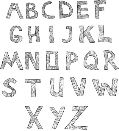 矢量手绘字母
