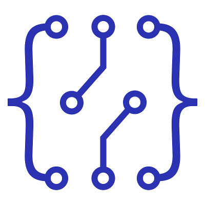 编码数字图标设计模板矢量程序员连接线形符号图标
