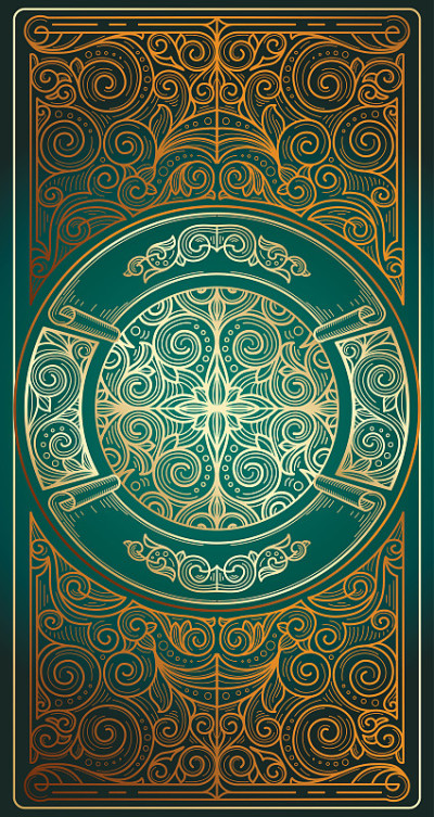 Golden ornate decorative vintage design
