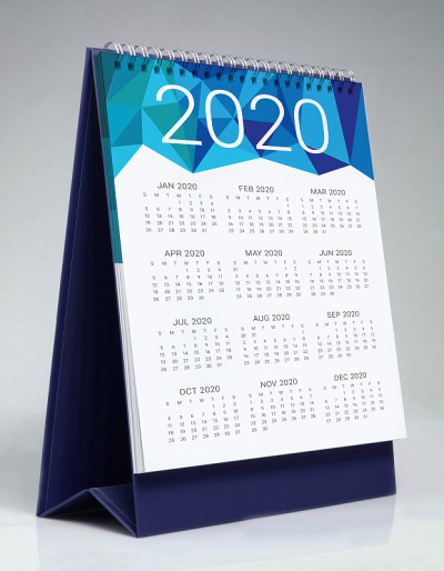简易台历2020