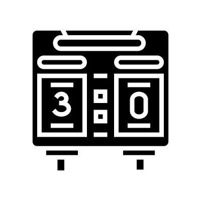 记分牌足球符号图标矢量插图